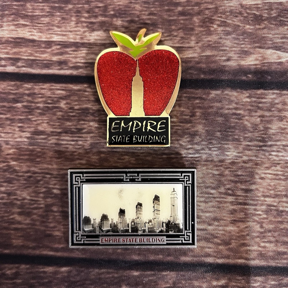 Vintage Empire State Building New York Souvenir Magnet‎ Refrigerator 2 Magnets